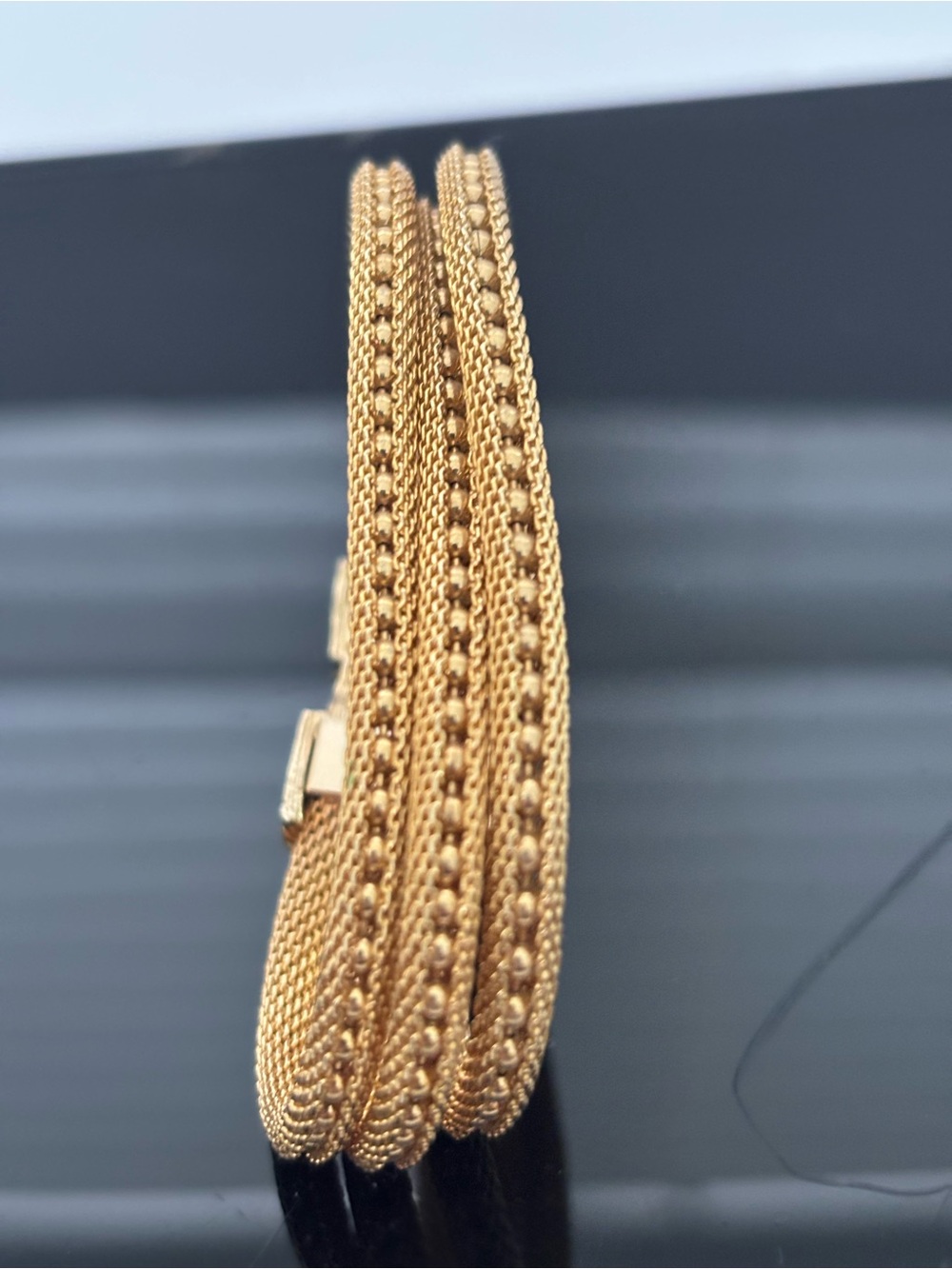 Gold-Tone Triple-Mesh Bracelet - Picture 5 of 15